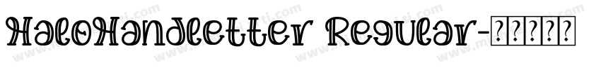 HaloHandletter Regular字体转换